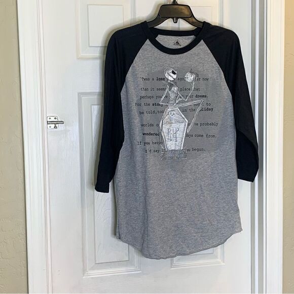 Disney Nightmare Before Christmas 3/4 Length Tee Size Medium - Picture 3 of 11